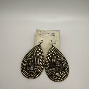 Francesca's Collections Metallic Teardrop Earrings